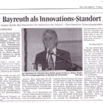 Zeitung - Bayreuth als Innovtionsstandort - Professor Günter Ziegler